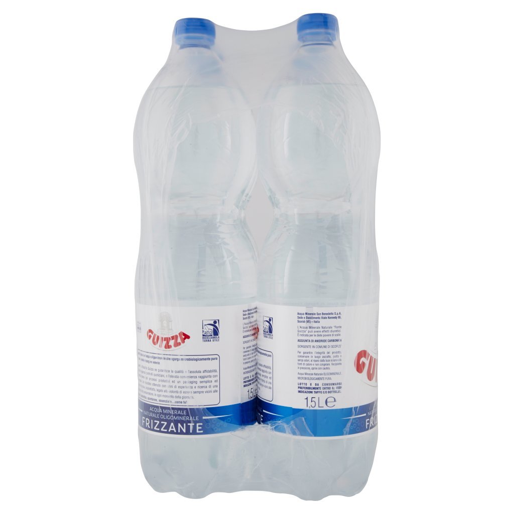 Guizza Acqua Minerale Fonte  Frizzante 6 x 1,5l