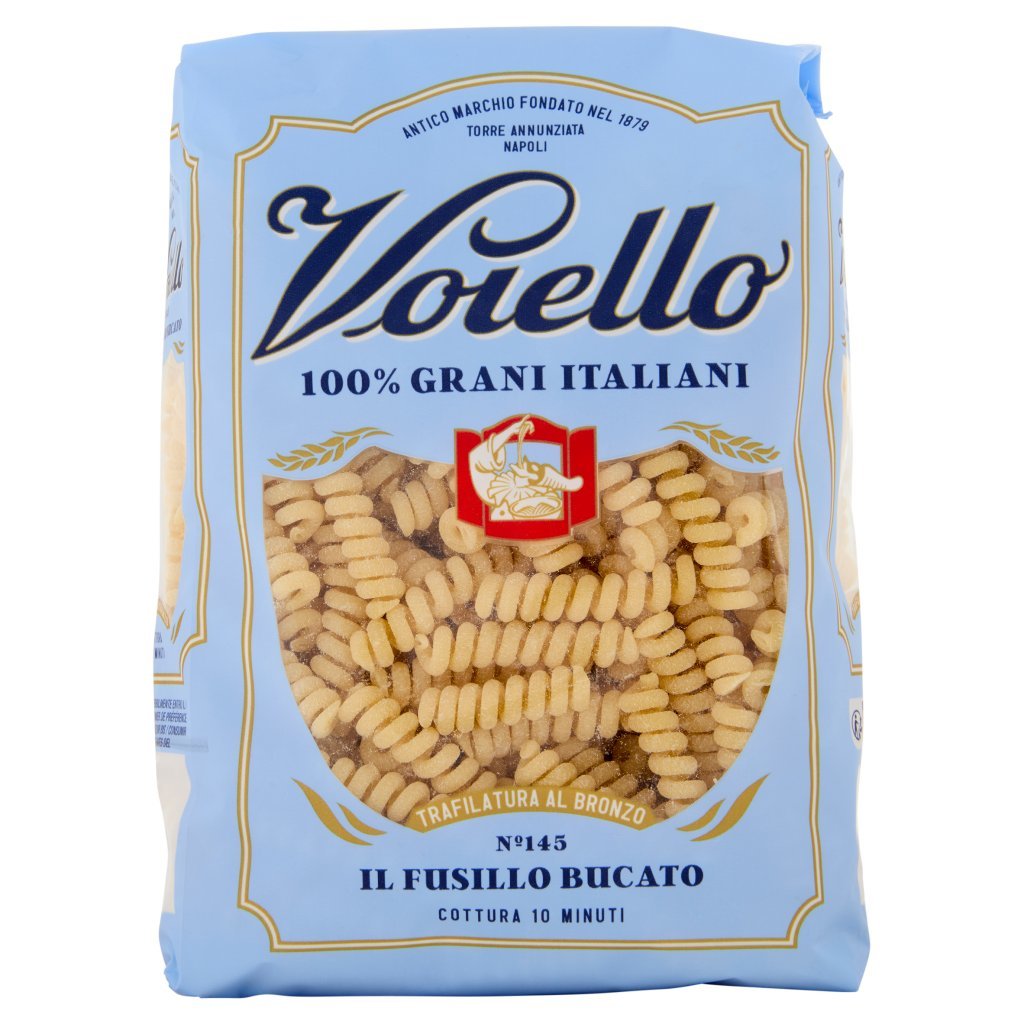 Voiello Pasta il Fusillo Bucato N°145 Grani 100% Italiani Trafilata Bronzo