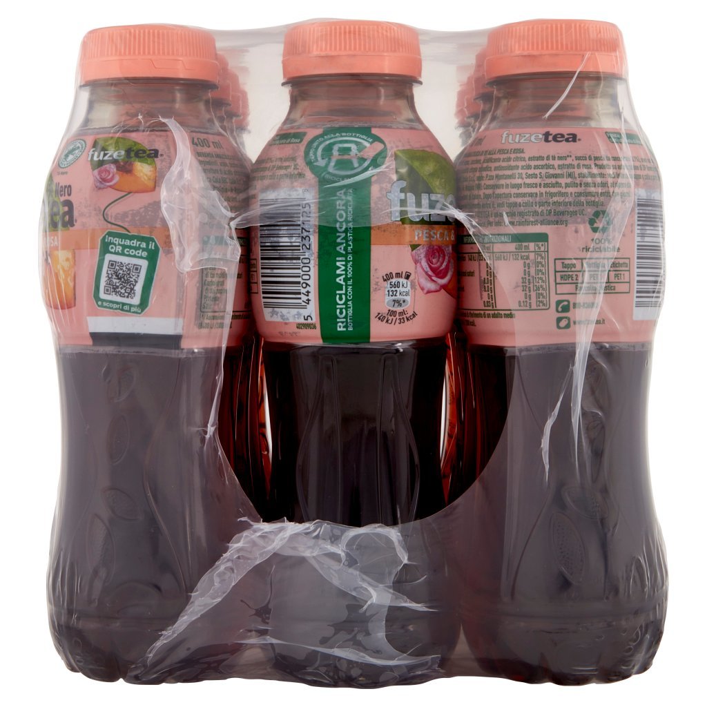 Fuze Tea Fuze Tea, Tè Nero Pesca con una Nota di Rosa Pet 12 x 400ml