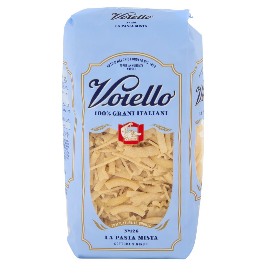 Voiello Pasta la Pasta Mista N°126 Grani 100% Italiani Trafilata Bronzo