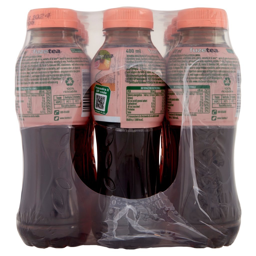 Fuze Tea Fuze Tea, Tè Nero Pesca con una Nota di Rosa Pet 12 x 400ml