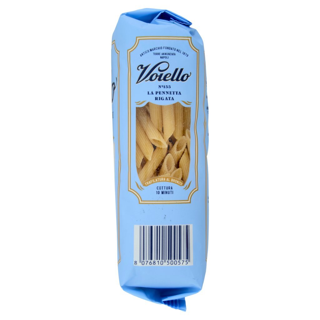 Voiello Pasta la Pennetta Rigata N°155 Grani 100% Italiani Trafilata Bronzo