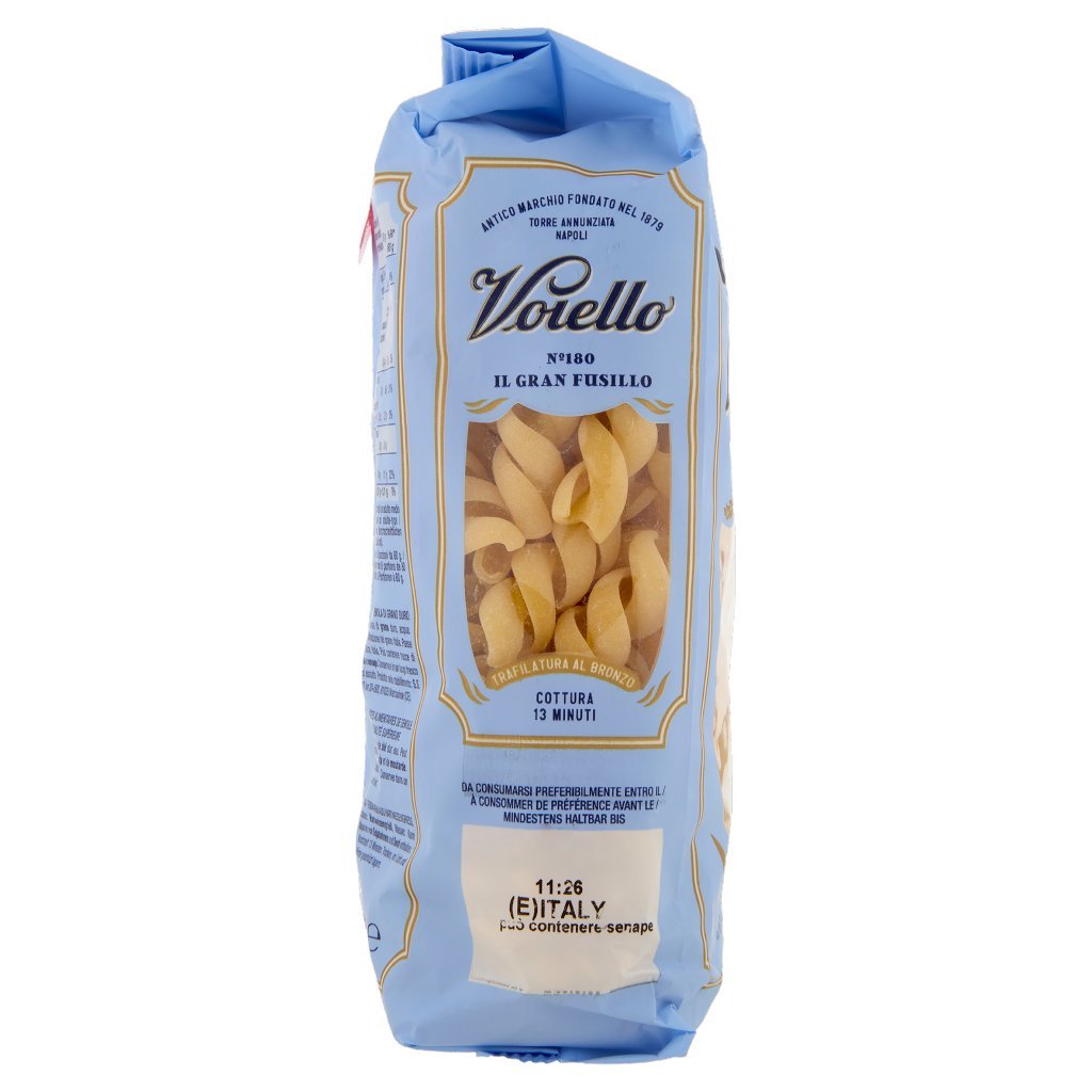 Voiello Pasta il Granfusillo N°180 Grani 100% Italiani Trafilata Bronzo