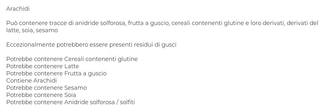 Vincenzo Caputo Liberi Arachidi Tostate senza Sale Aggiunto