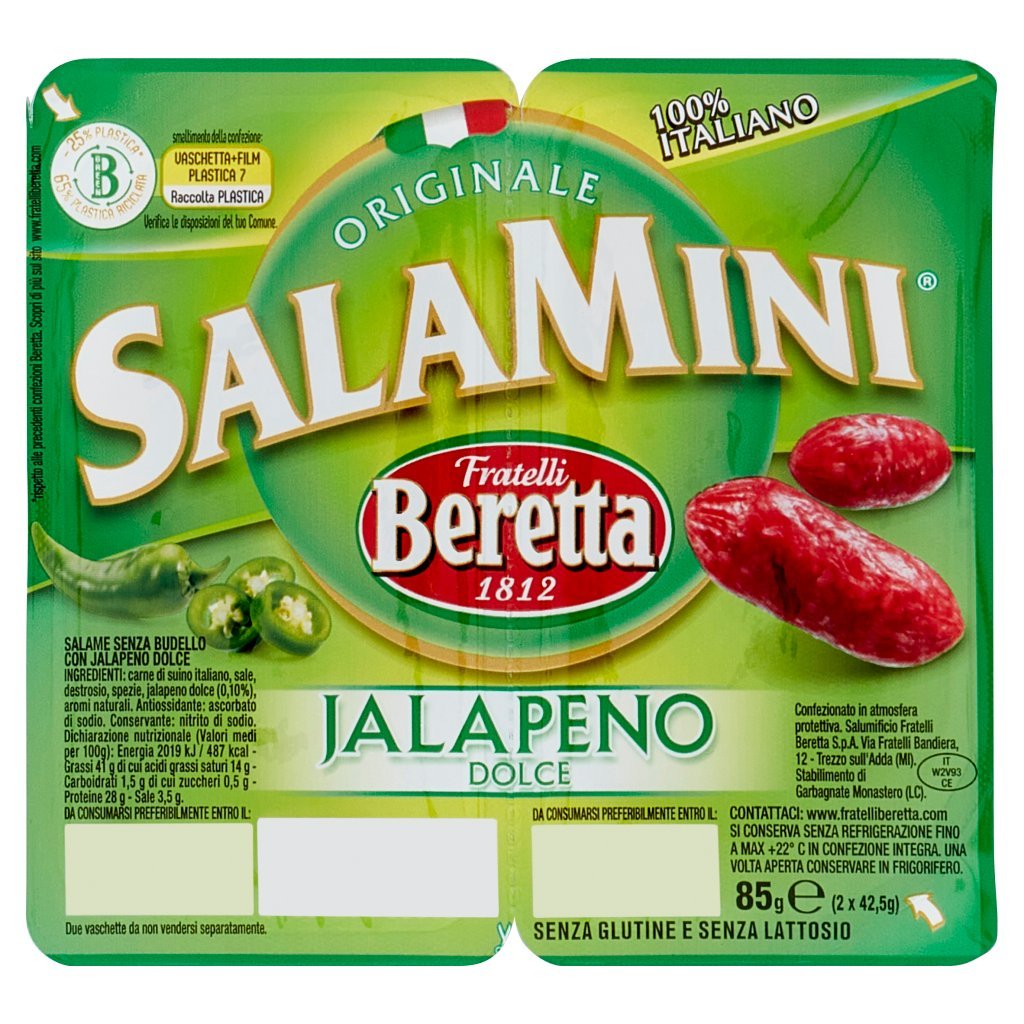 Fratelli Beretta Salamini Jalapeno Dolce 2 x 42,5 g