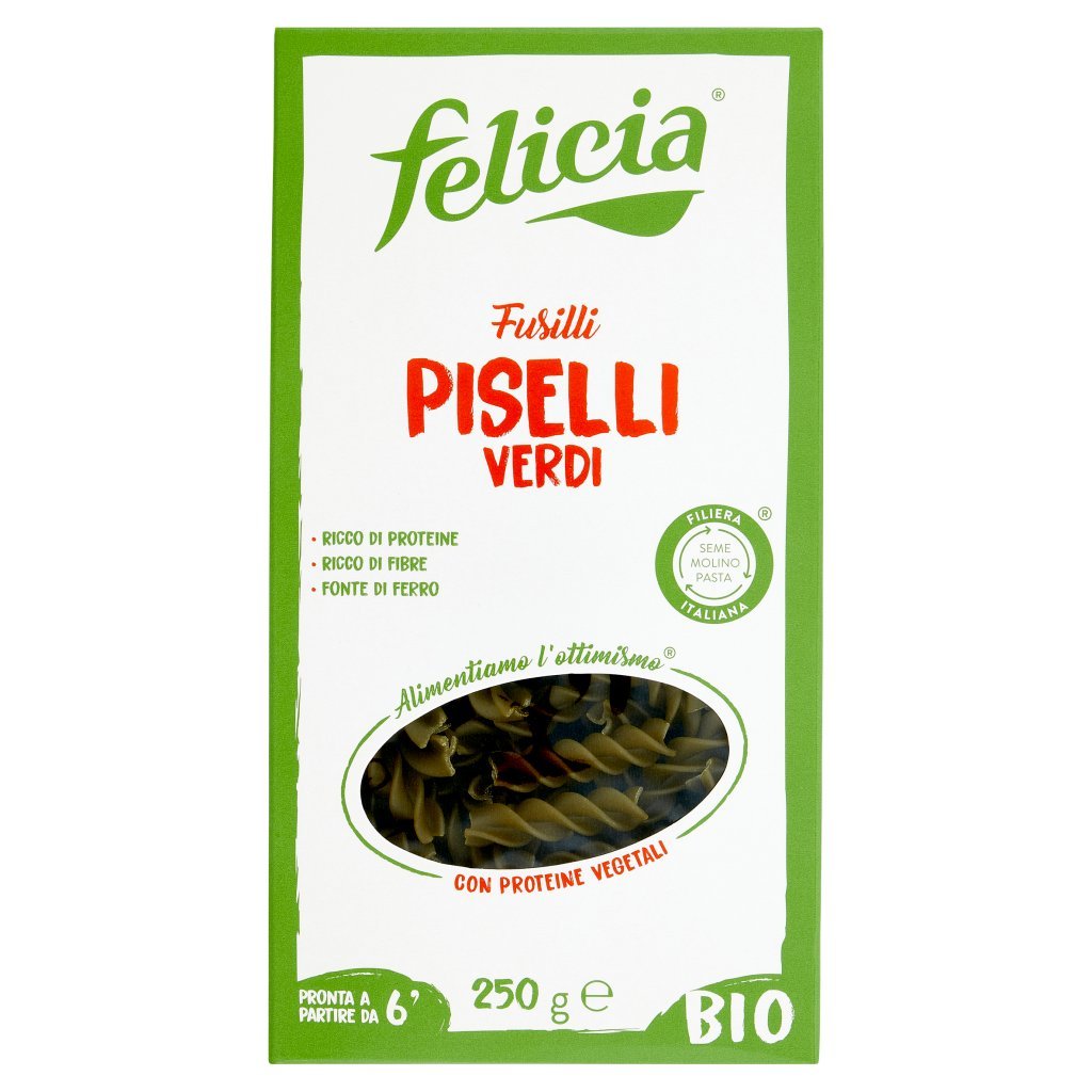 Felicia Fusilli Piselli Verdi Bio