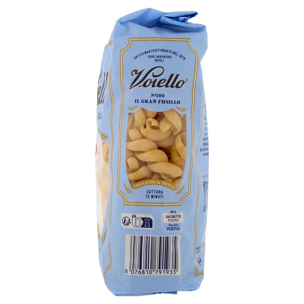 Voiello Pasta il Granfusillo N°180 Grani 100% Italiani Trafilata Bronzo