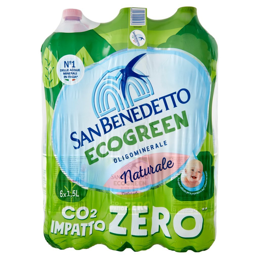 San Benedetto Acqua Naturale Benedicta Ecogreen 6 x 1,5 l