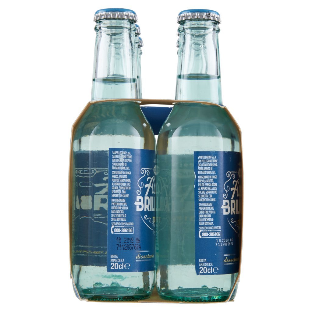 Recoaro Acqua Brillante  Recoaro Acqua Brillante Bibita Gassata, Acqua Tonica 20cl x 6