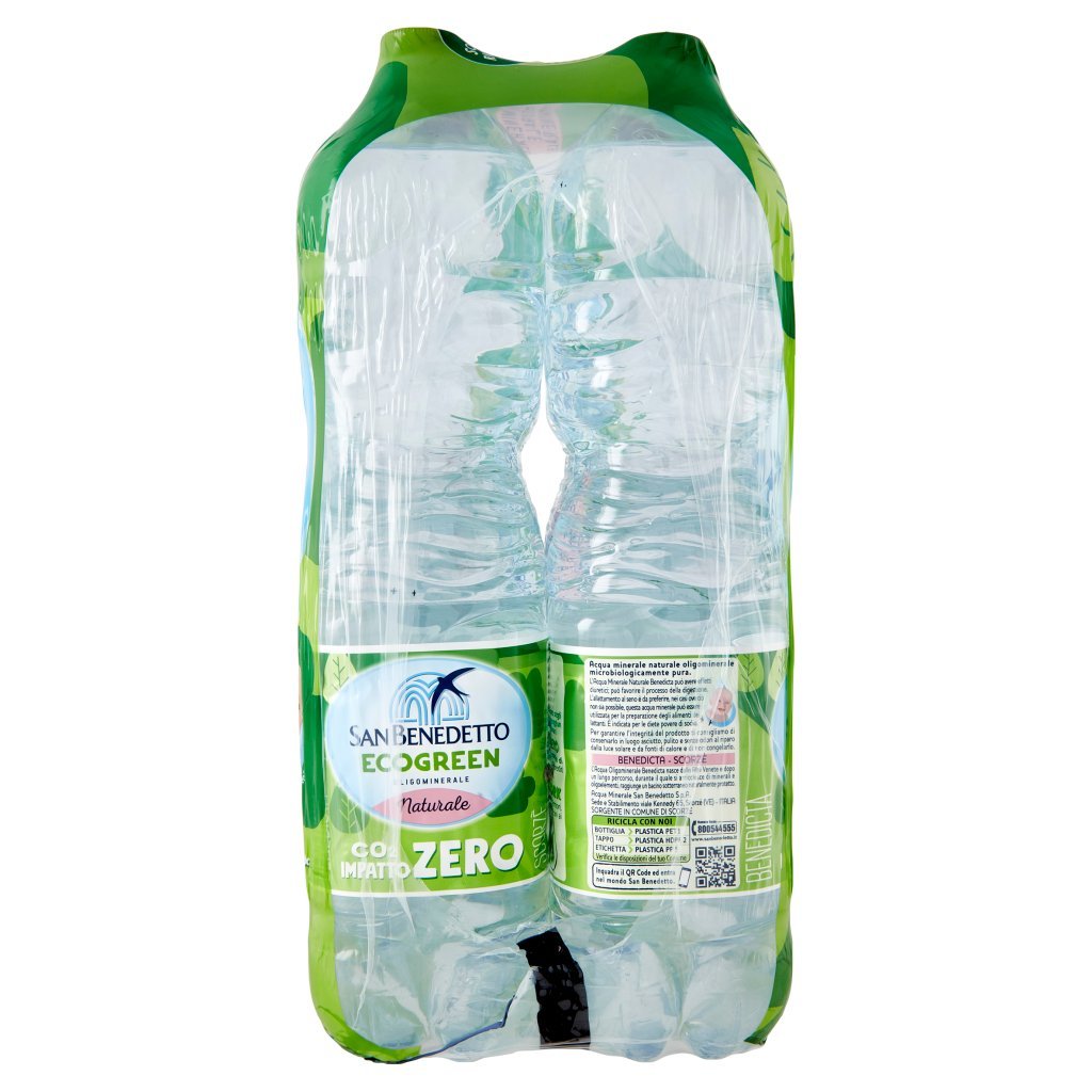 San Benedetto Acqua Naturale Benedicta Ecogreen 6 x 1,5 l