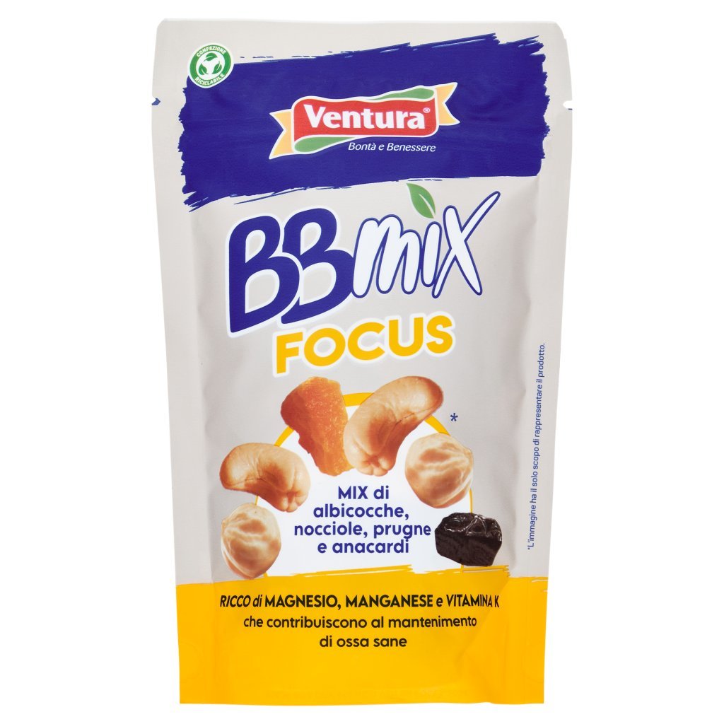 Ventura Bbmix Focus Mix di Albicocche, Nocciole, Prugne e Anacardi