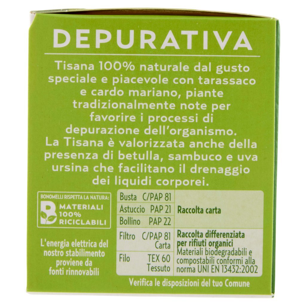 Bonomelli Tisane Depurativa 16 Filtri