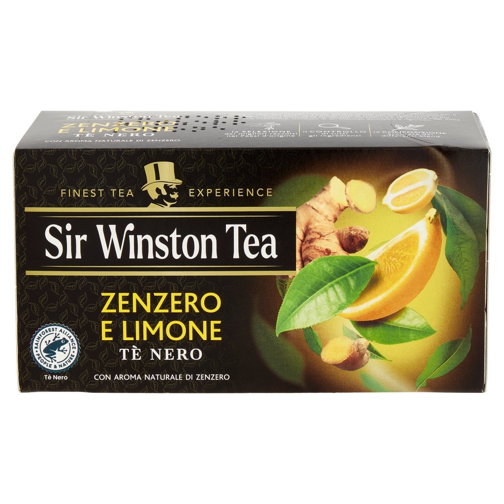 Sir Winston Tea Zenzero e Limone Tè Nero 20 x 1,75 g
