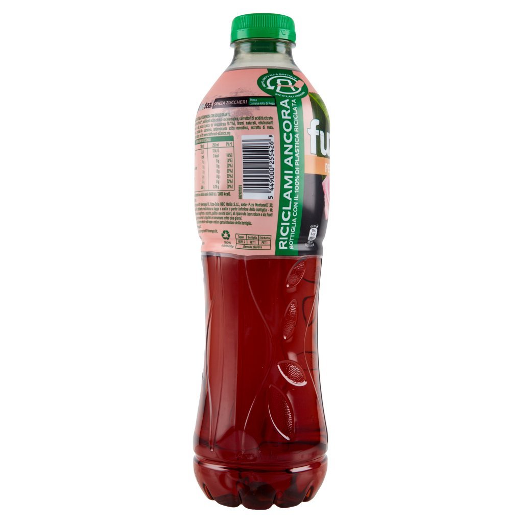 Fuze Tea Zero Fuze Tea senza Zuccheri, Tè Nero Pesca con una Nota di Rosa Pet 1,25l