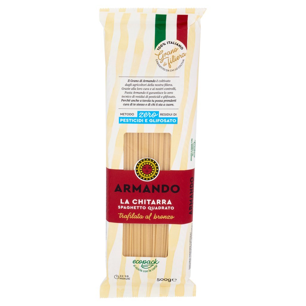Armando Metodo Zero Residui di Pesticidi e Glifosato la Chitarra Spaghetto Quadrato