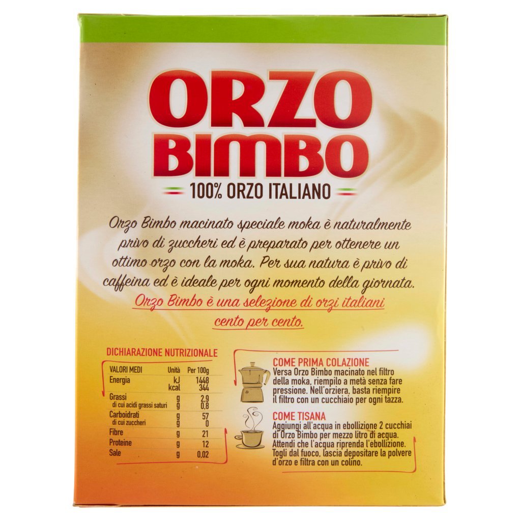 Orzo Bimbo Macinato per Moka da Orzo 100% Italiano -