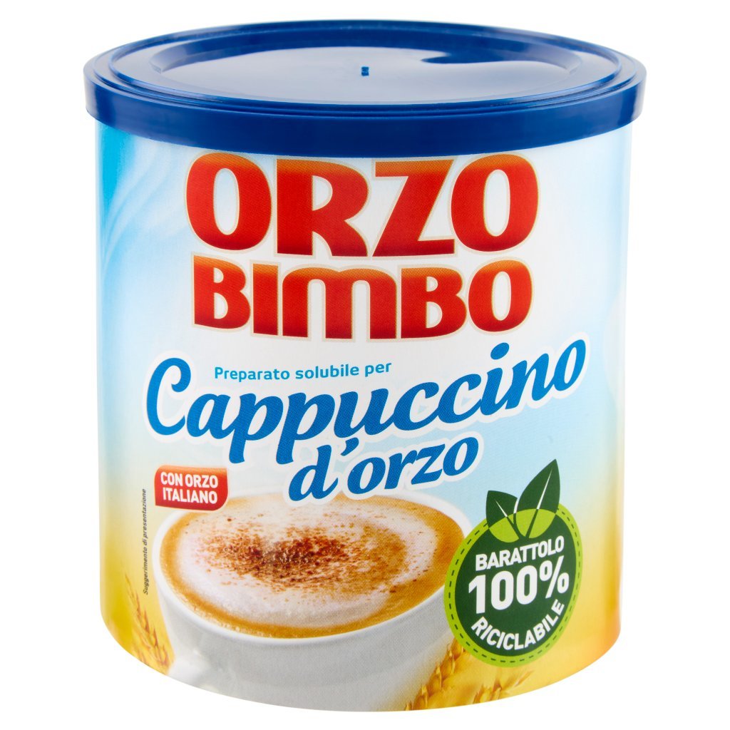 Orzo Bimbo Cappuccino d'Orzo, Preparato Solubile, con Orzo Italiano -