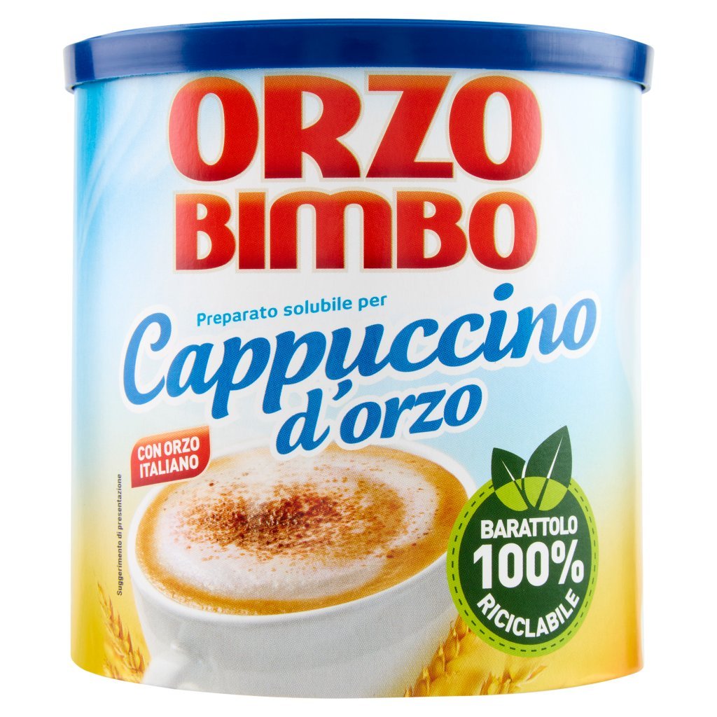 Orzo Bimbo Cappuccino d'Orzo, Preparato Solubile, con Orzo Italiano -