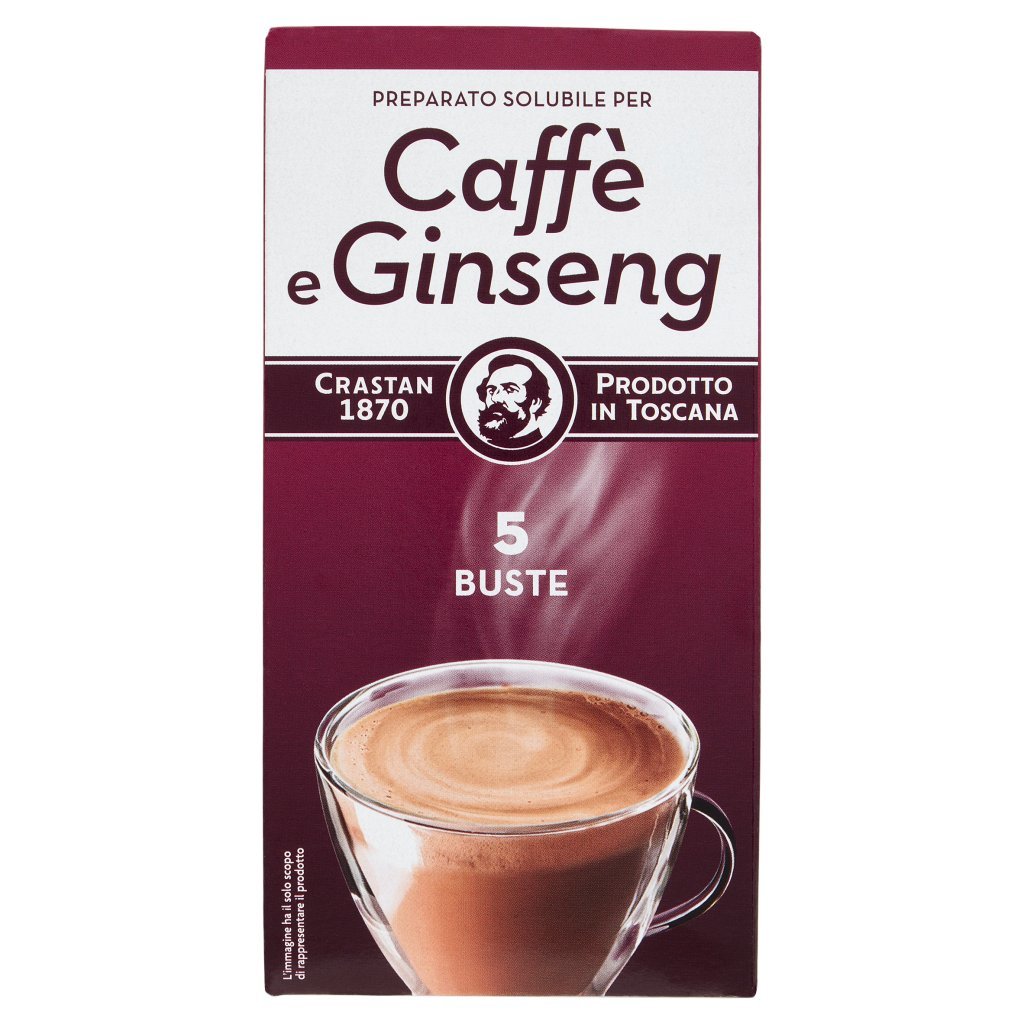 Crastan Preparato Solubile per Caffè e Ginseng 5 Buste 5 x 20 g