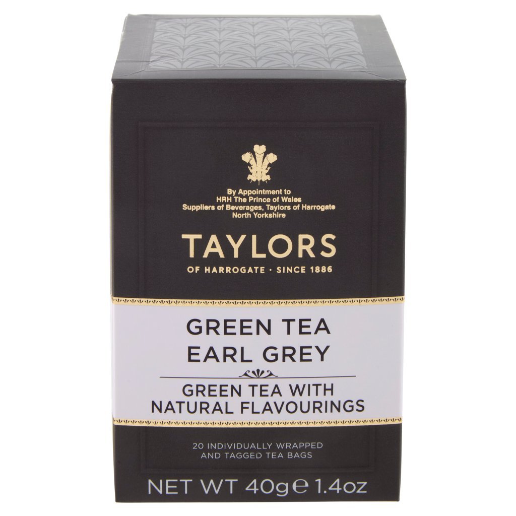 Taylors Of Harrogate Green Tea Earl Grey 20 Tea Bags