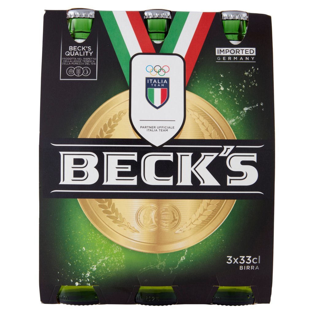 Beck's Beck's - Birra Pilsner Tedesca Bottiglia - Pacco Olimpiadi 3x33 Cl