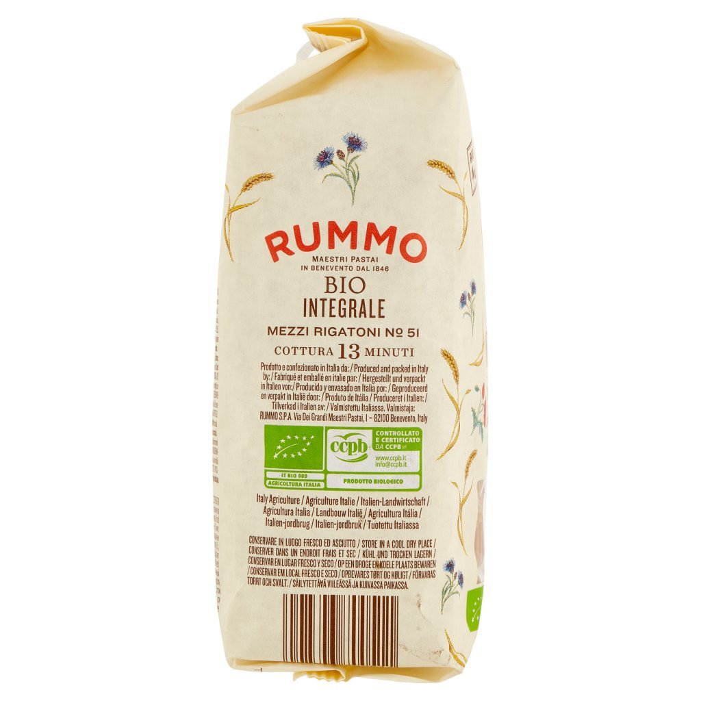 Rummo Bio Integrale Mezzi Rigatoni N° 51