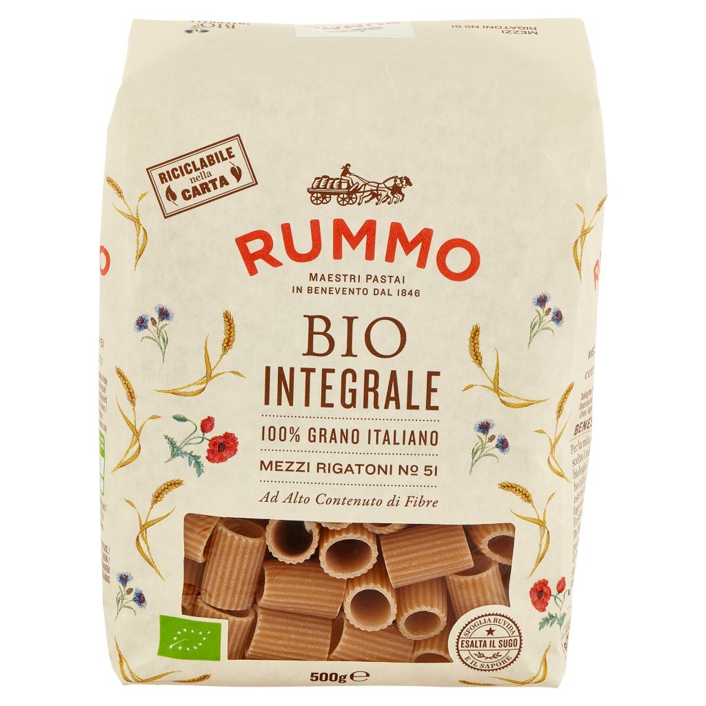 Rummo Bio Integrale Mezzi Rigatoni N° 51