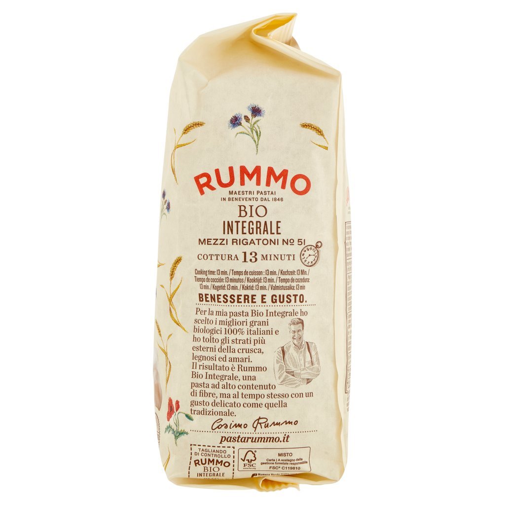 Rummo Bio Integrale Mezzi Rigatoni N° 51