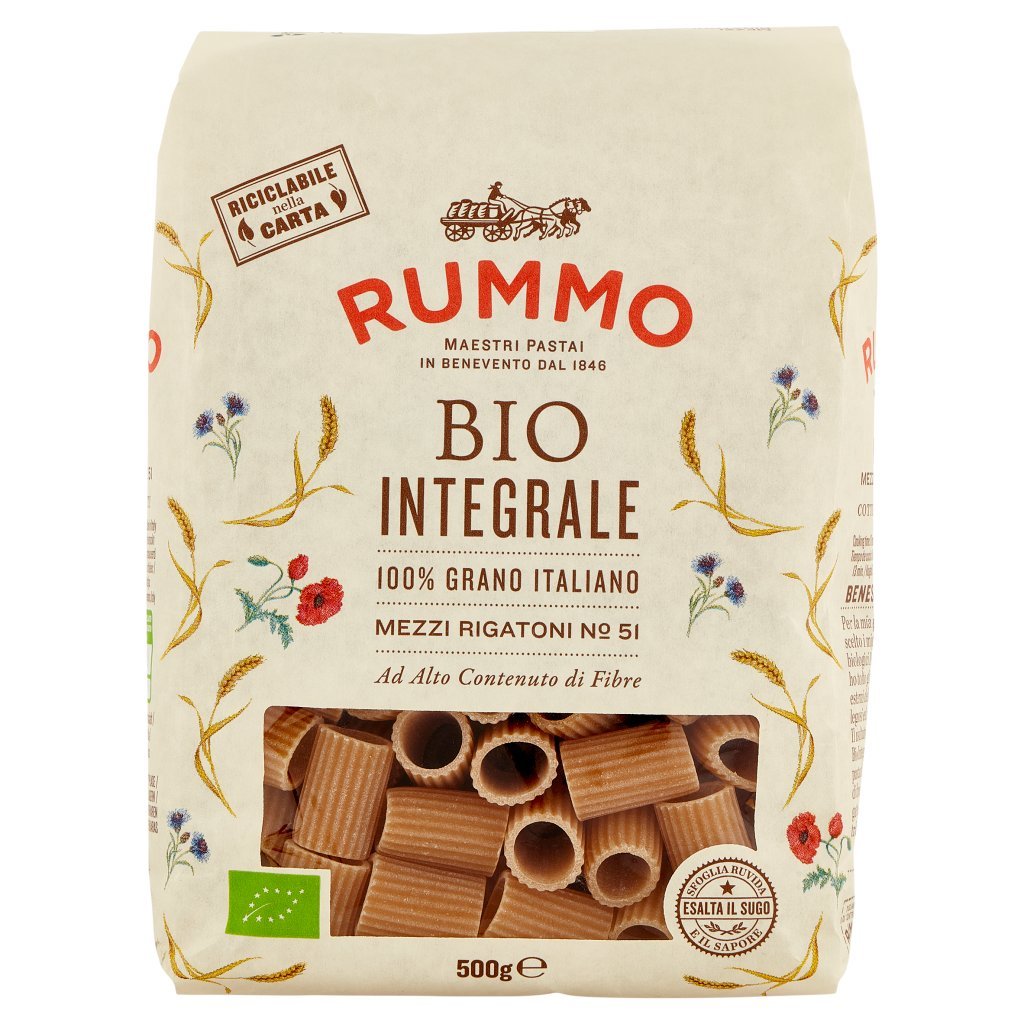 Rummo Bio Integrale Mezzi Rigatoni N° 51