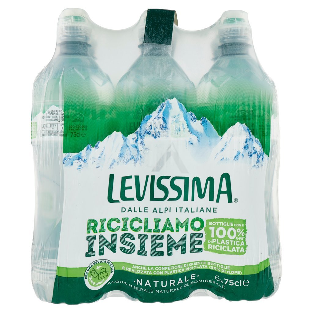 Levissima Acqua Naturale, 100% Rpet,