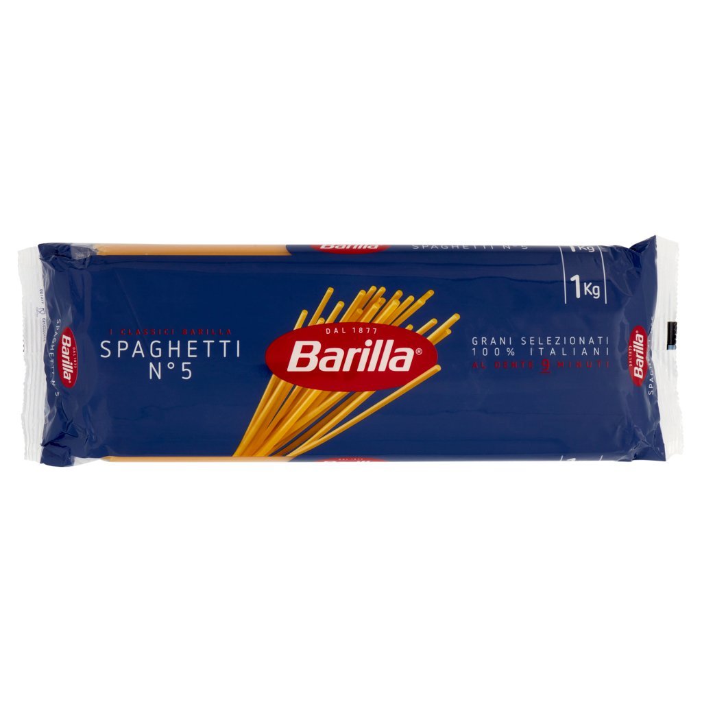 Barilla Pasta Spaghetti N.5 100% Grano Italiano Cello 1kg