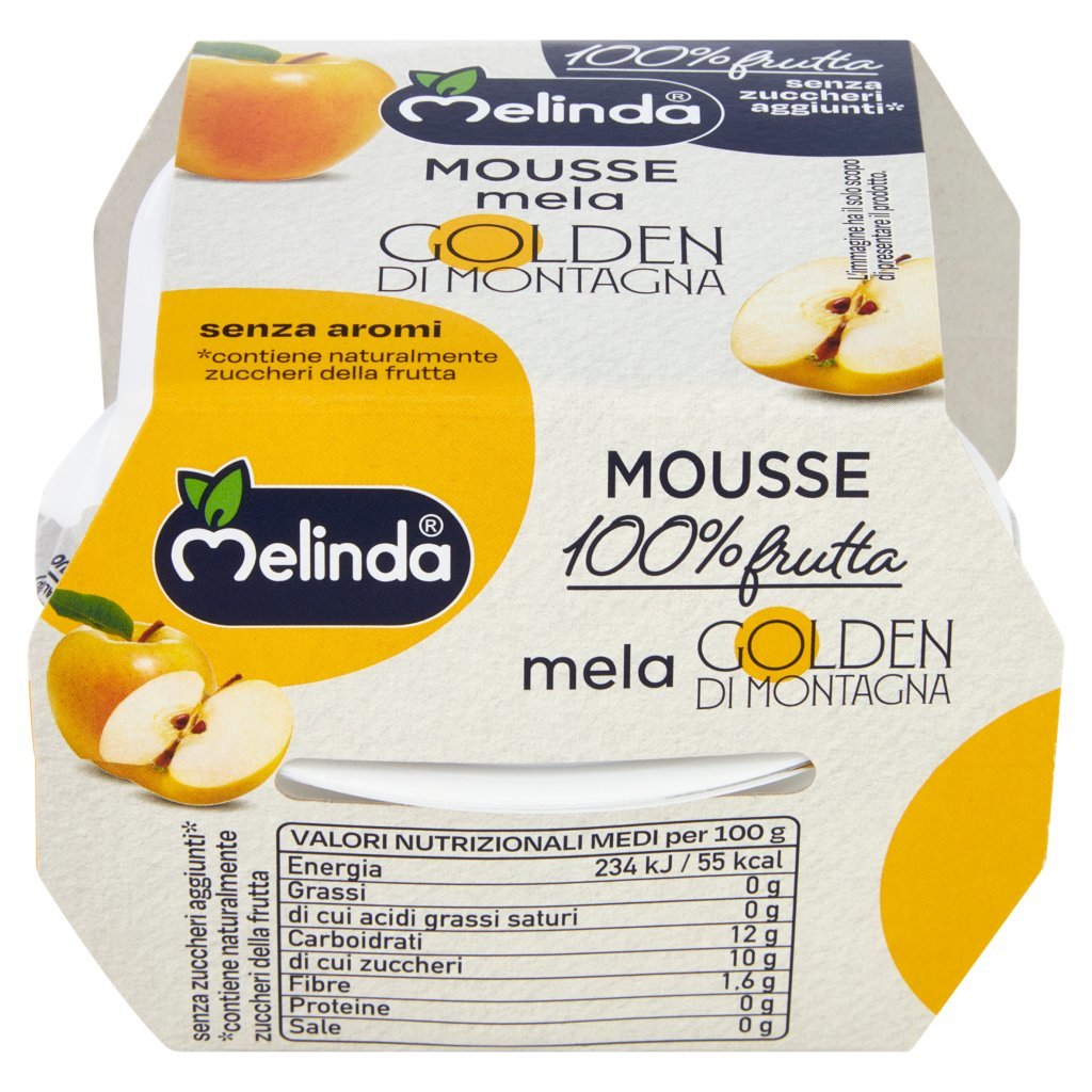 Melinda Mousse Mela Golden di Montagna 2 x 100 g