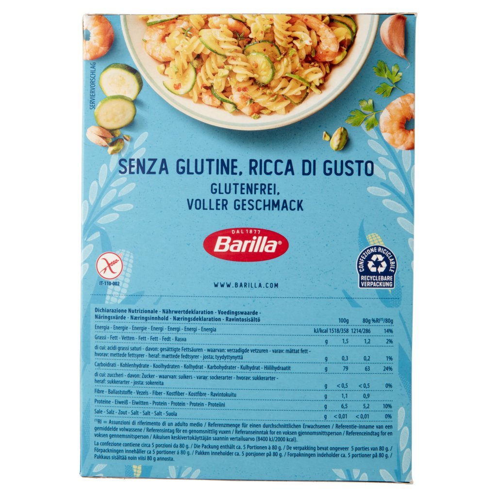 Barilla Pasta Fusilli senza Glutine