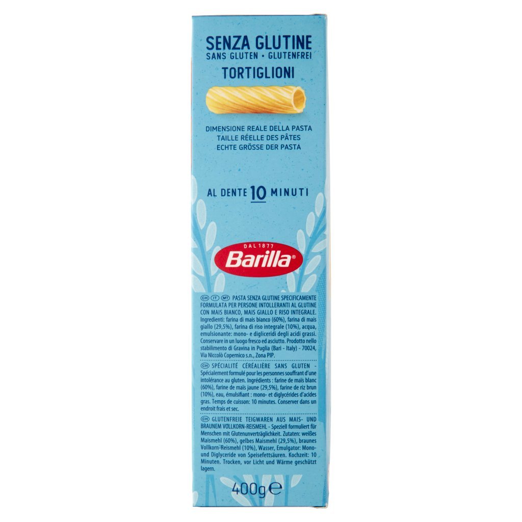 Barilla Pasta Tortiglioni senza Glutine