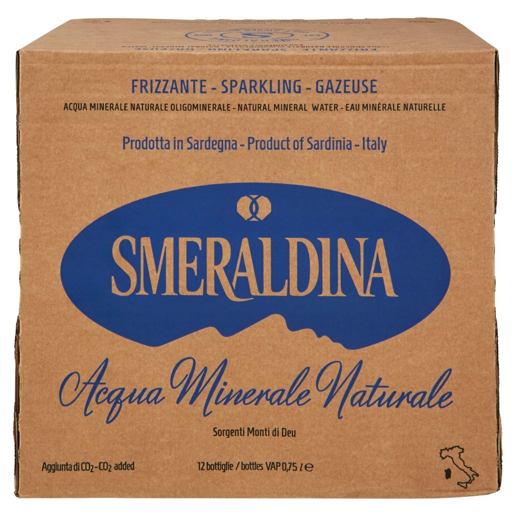 Smeraldina Acqua Minerale Naturale Frizzante Vap 12 x 0,75 l