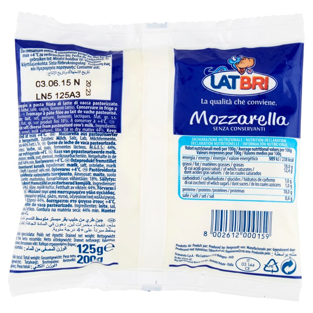 Latbri Mozzarella 125 g