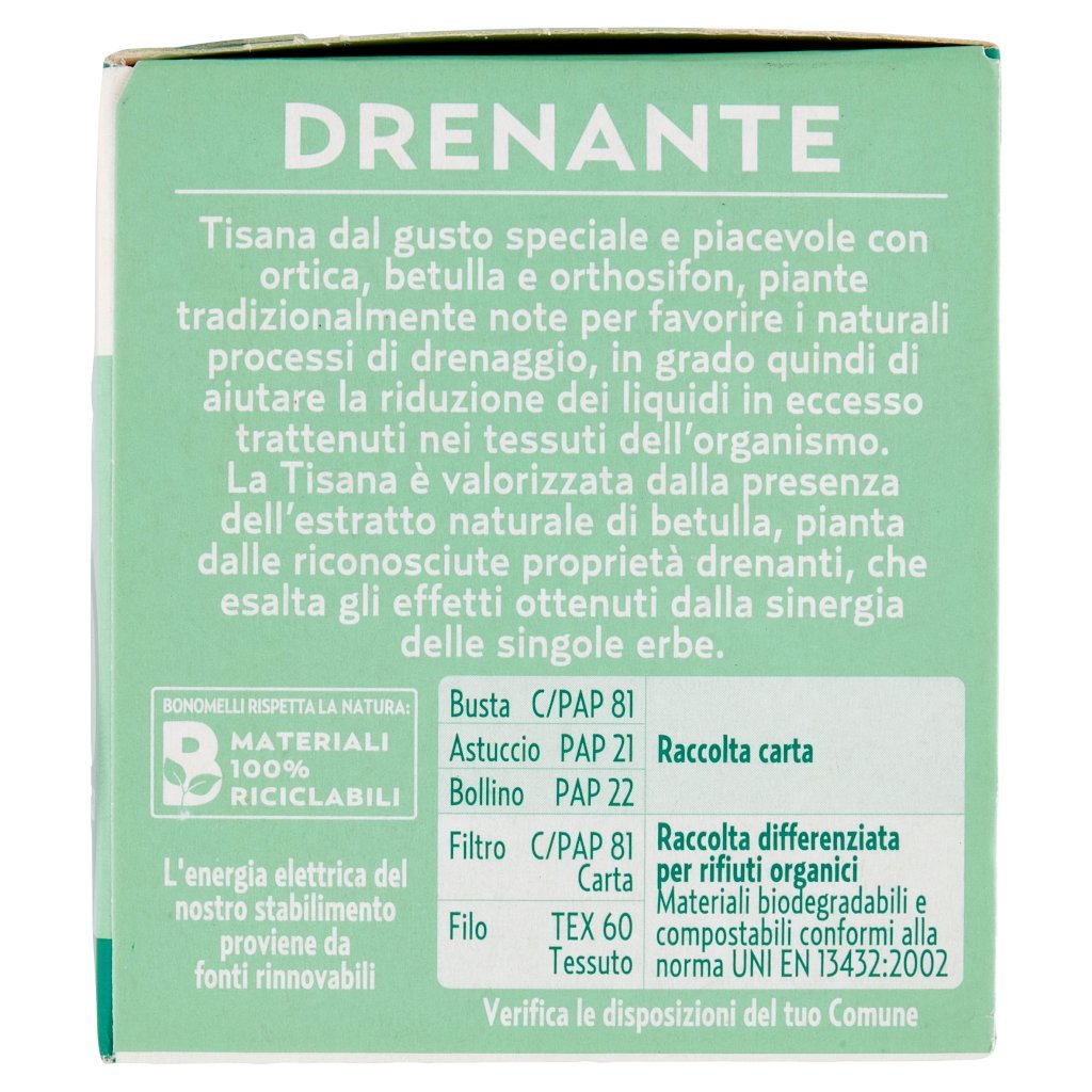 Bonomelli Tisane Drenante 16 Filtri