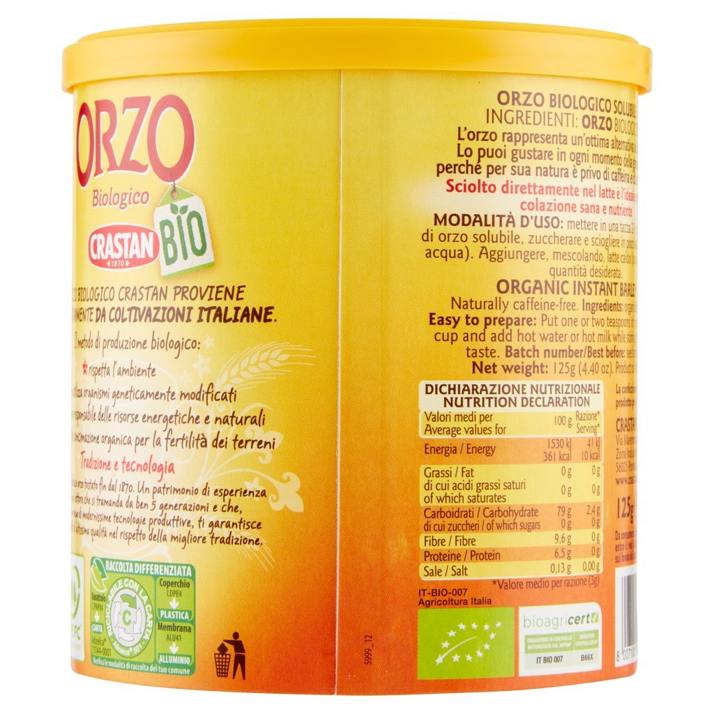 Crastan Bio Orzo Biologico Solubile