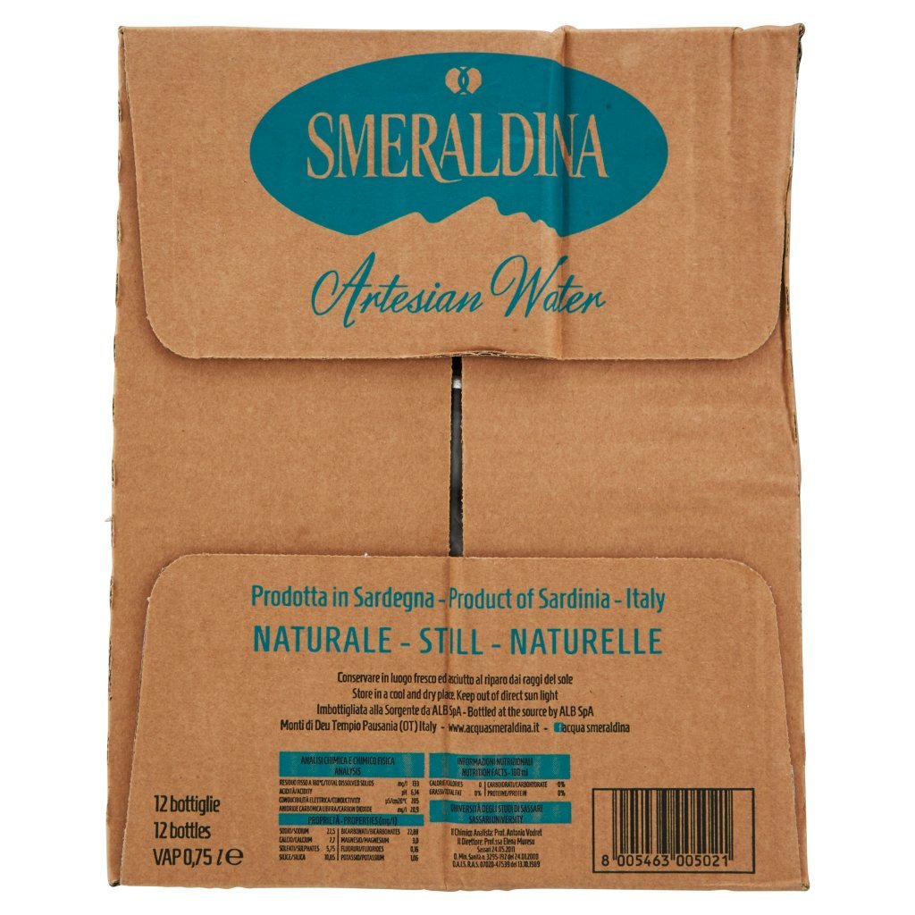 Smeraldina Acqua Minerale Naturale Vap 12 x 0,75 l