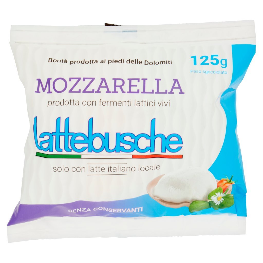 Lattebusche Mozzarella 125 g