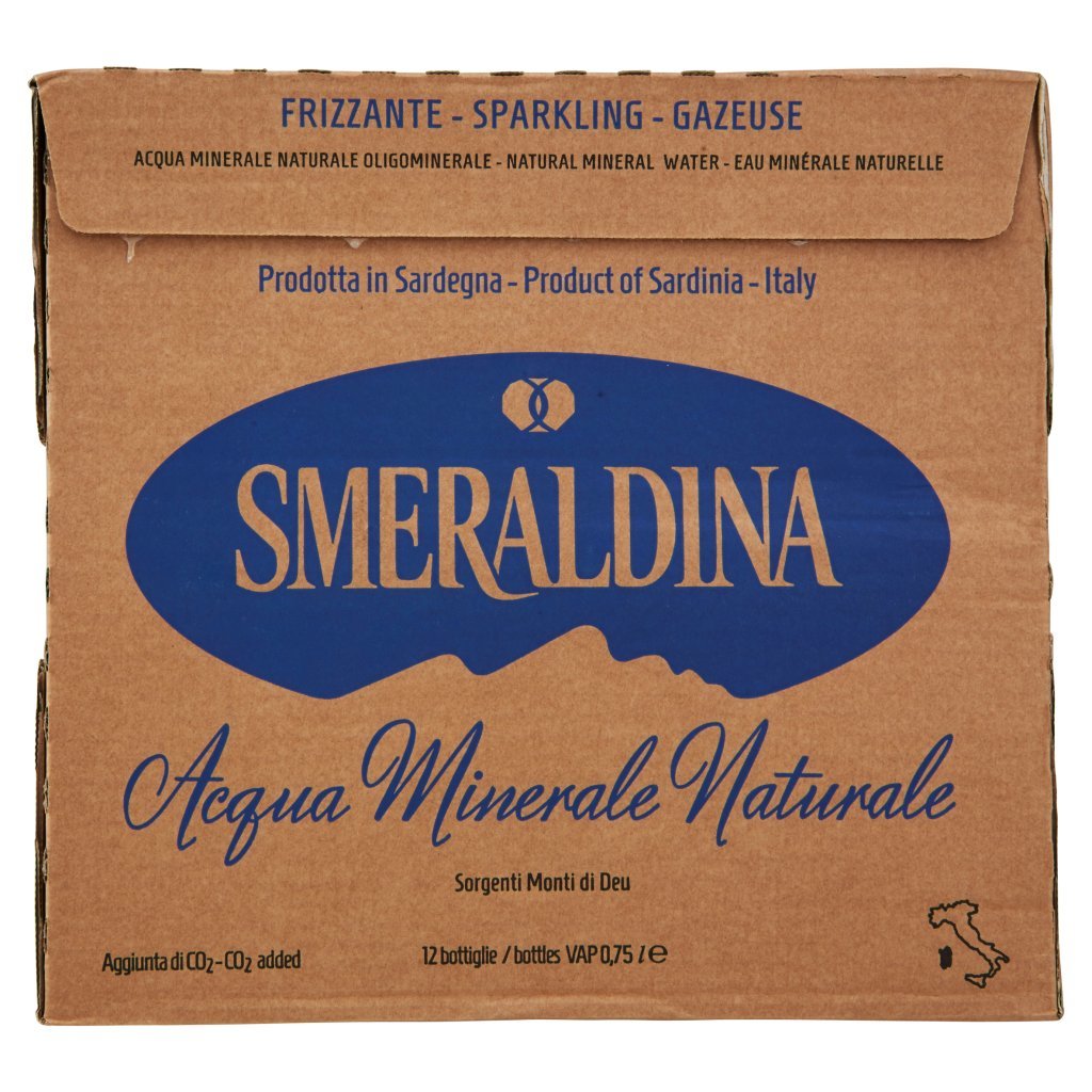 Smeraldina Acqua Minerale Naturale Frizzante Vap 12 x 0,75 l