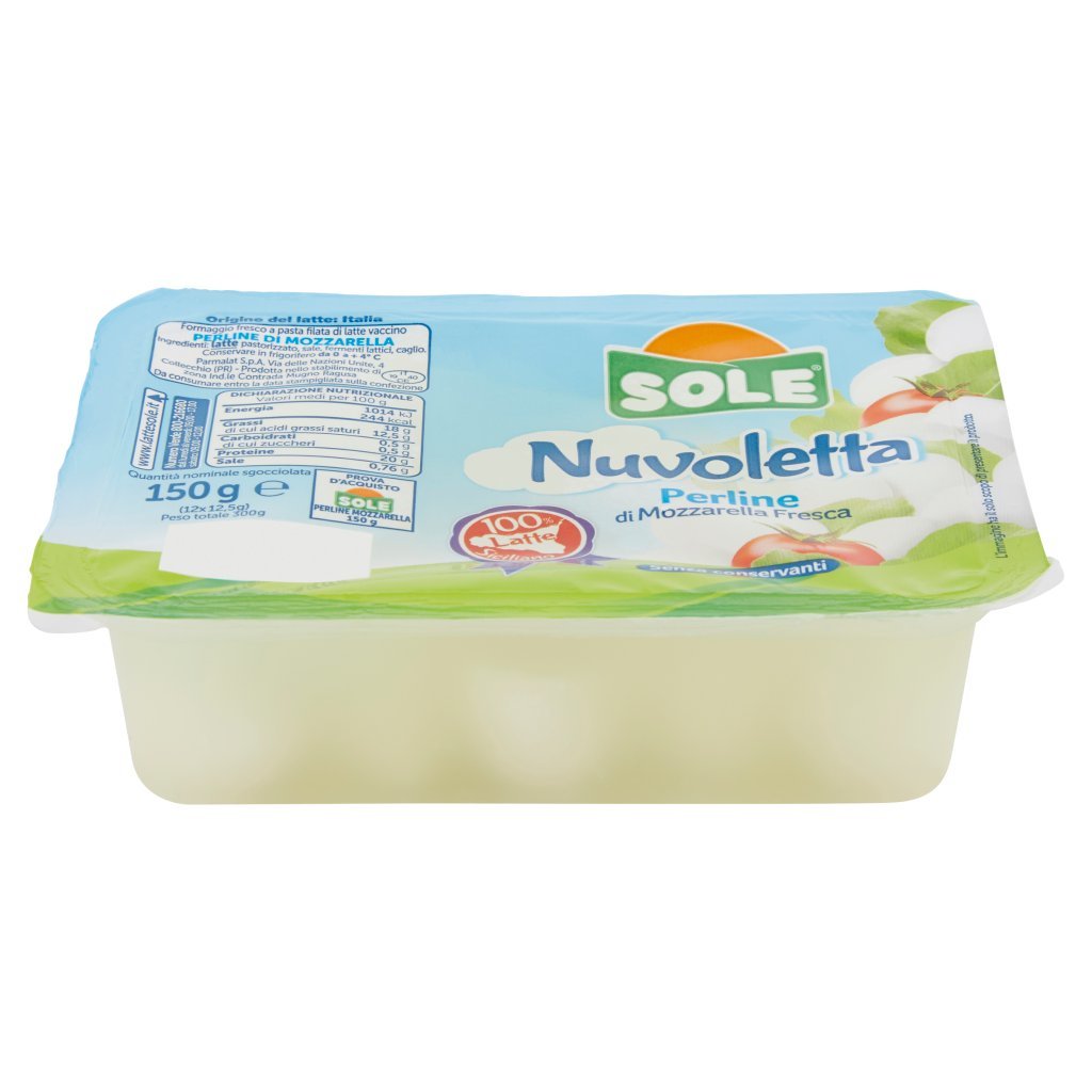 Sole Nuvoletta Perline di Mozzarella Fresca 12 x 12,5 g