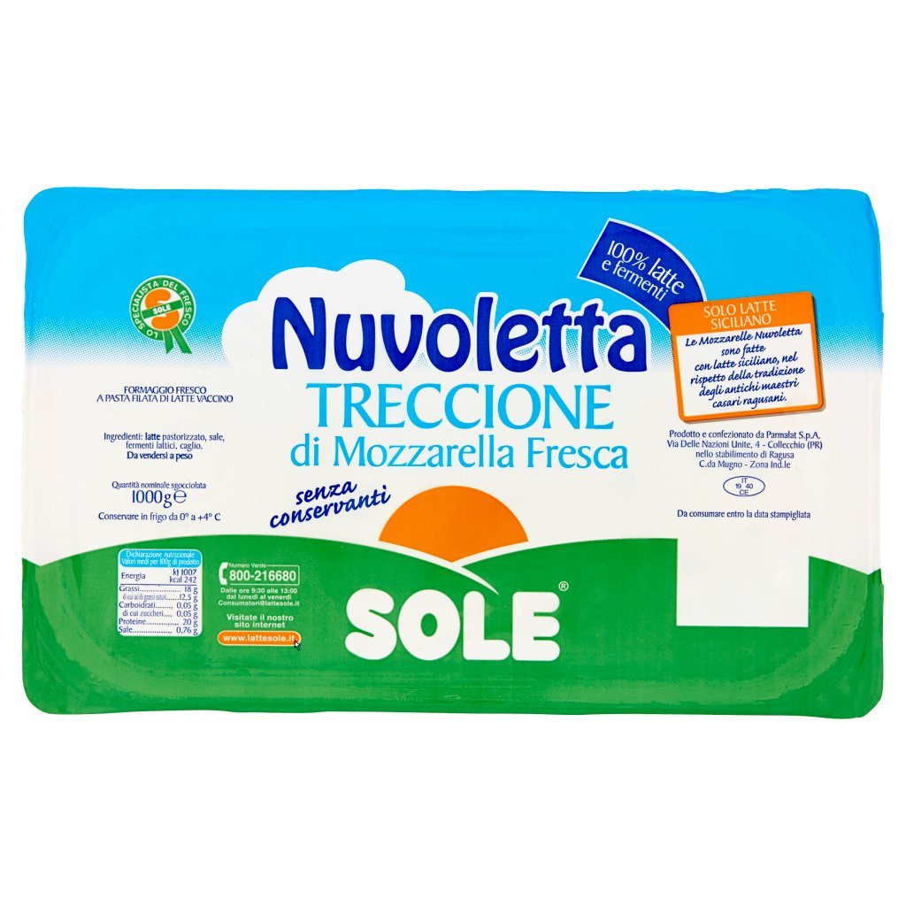 Sole Nuovoletta Treccione di Mozzarella Fresca 1000 g