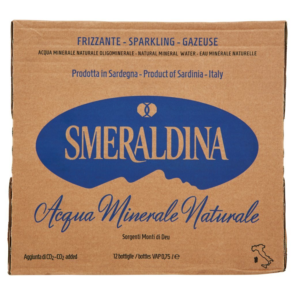 Smeraldina Acqua Minerale Naturale Frizzante Vap 12 x 0,75 l