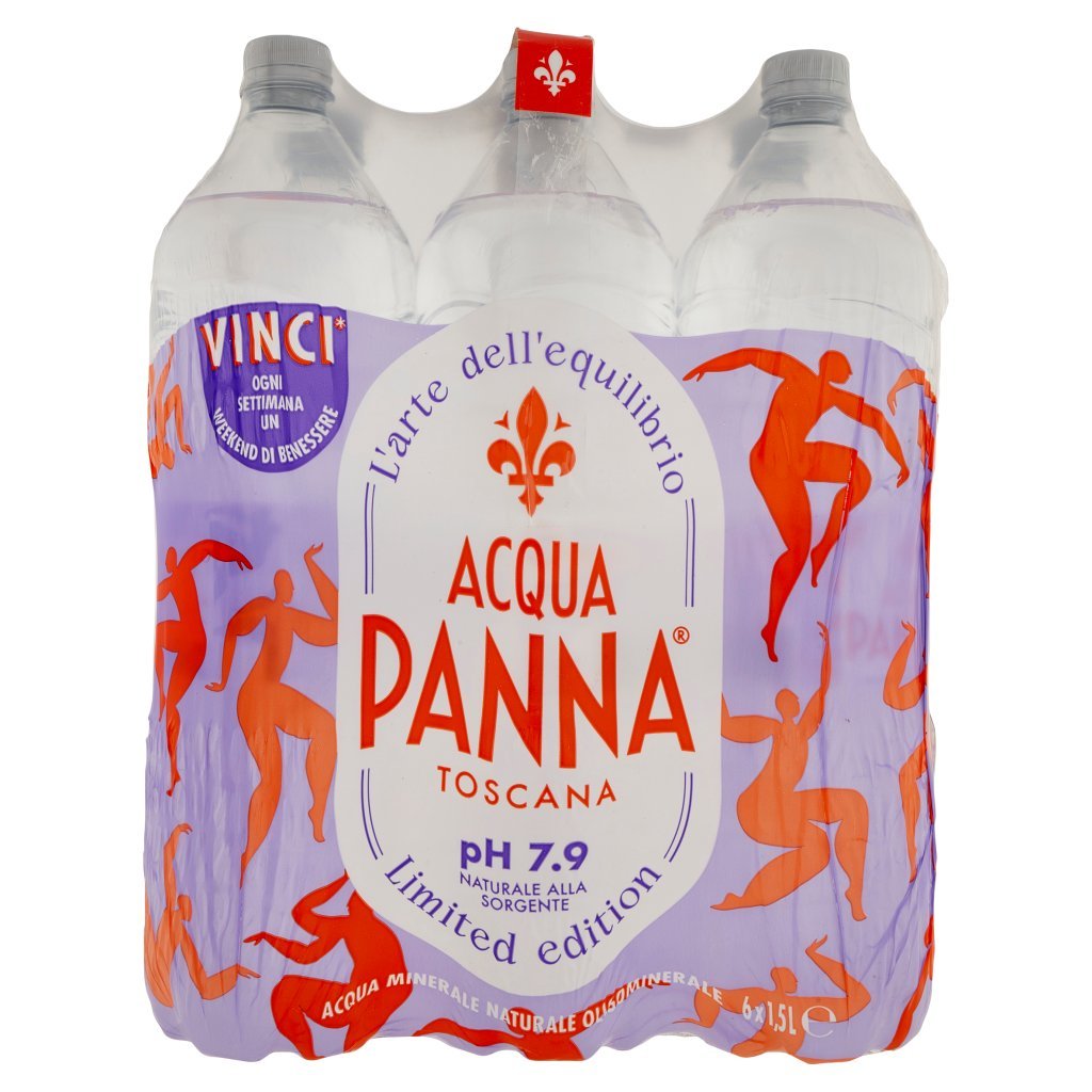 Acqua Panna Acqua Minerale Naturale Oligominerale 30% Rpet, 6x1,5l