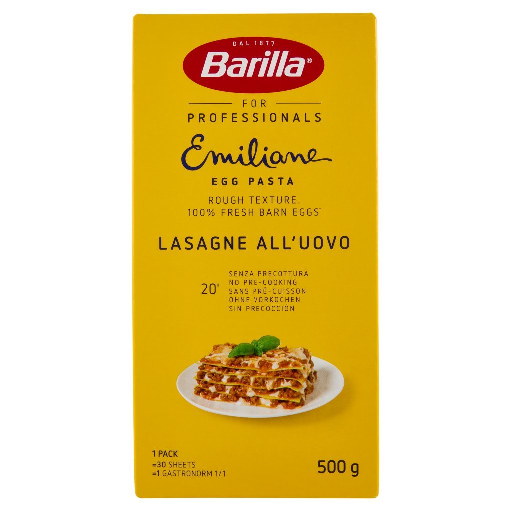 Barilla For Professionals Emiliane Pasta Uovo Lasagne Catering Food Service