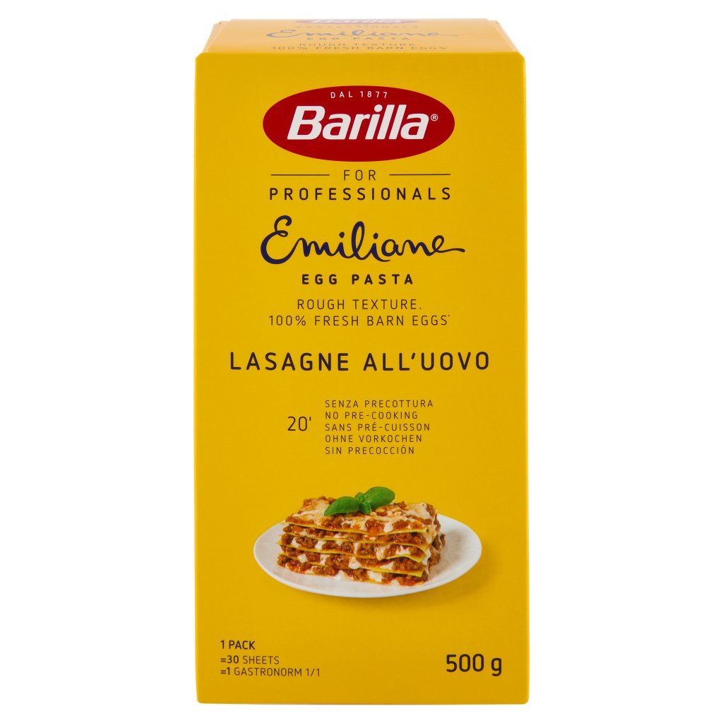 Barilla For Professionals Emiliane Pasta Uovo Lasagne Catering Food Service