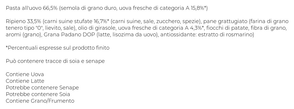 Barilla Emiliane Cappelletti Pasta all'Uovo Ripiena con Carne