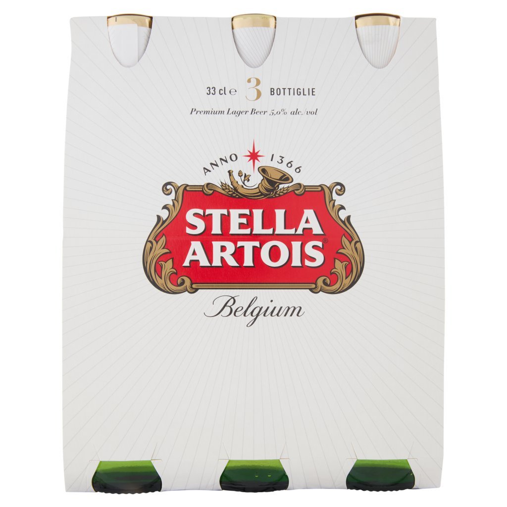 Stella Artois Stella Artois Birra Lager Belga Bottiglia 3x33cl