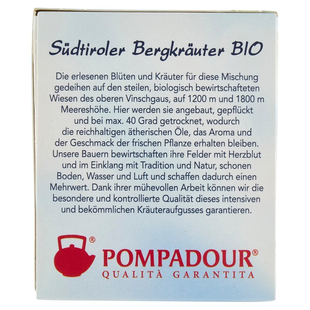 Pompadour Infuso Erbe Alpine Bio 20 x 1,2 g